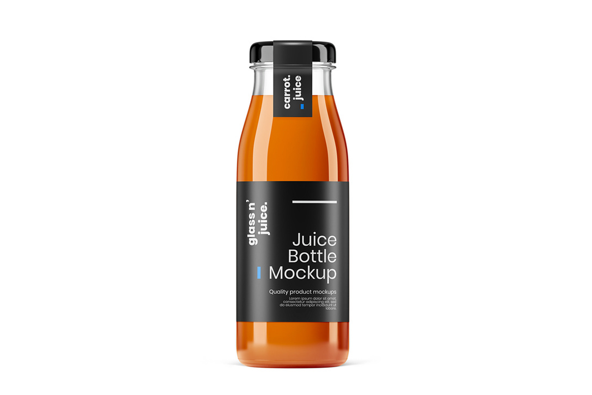 Orange Juice Bottle Mockup, a Product Mockup by Se٧enStudio