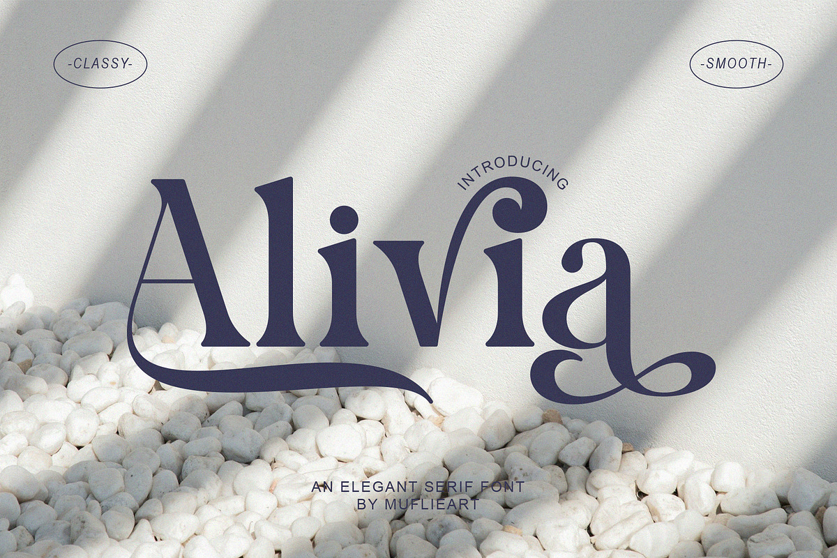 Alivia, a Serif Font by Muflieart (Photo 1 of 10)