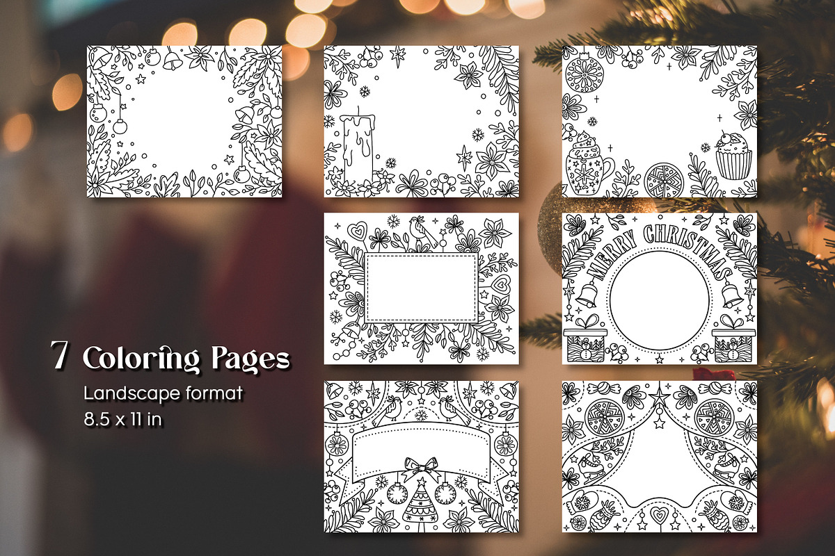 Christmas, New Year Frames & Borders, an Illustration by ChristinaDesigns (Photo 3 of 7)