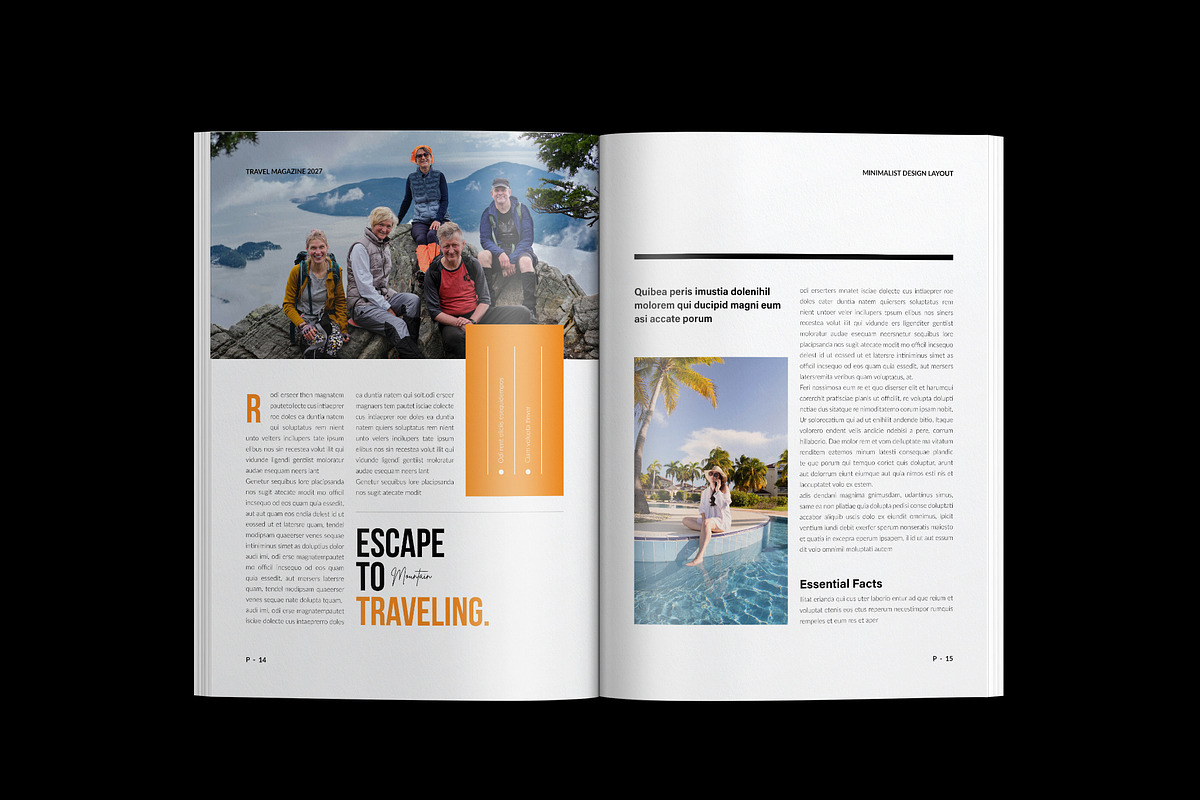 Travel Magazine Template, a Magazine Template by NorthPeak (Photo 8 of 14)