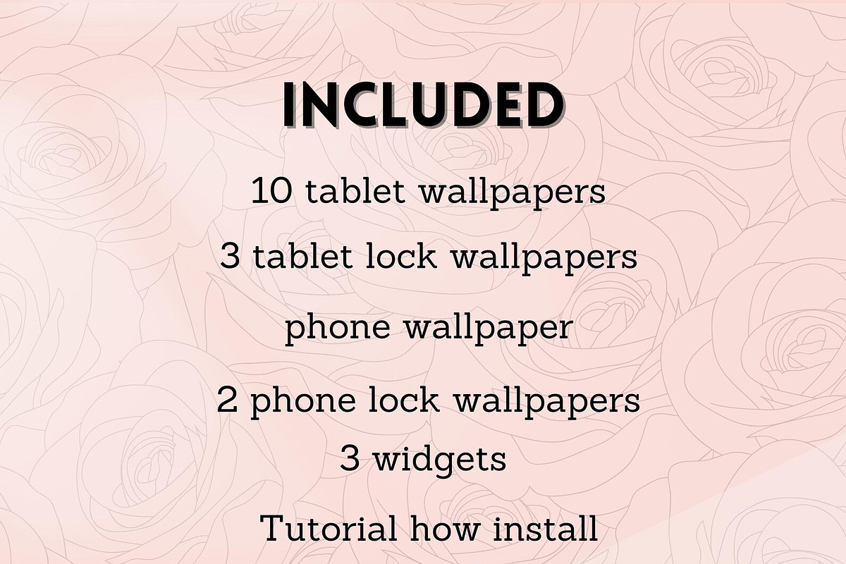Rose iOS Wallpaper Icon Pack, a Background Graphic by BeeRubby (Photo 9 of 9)