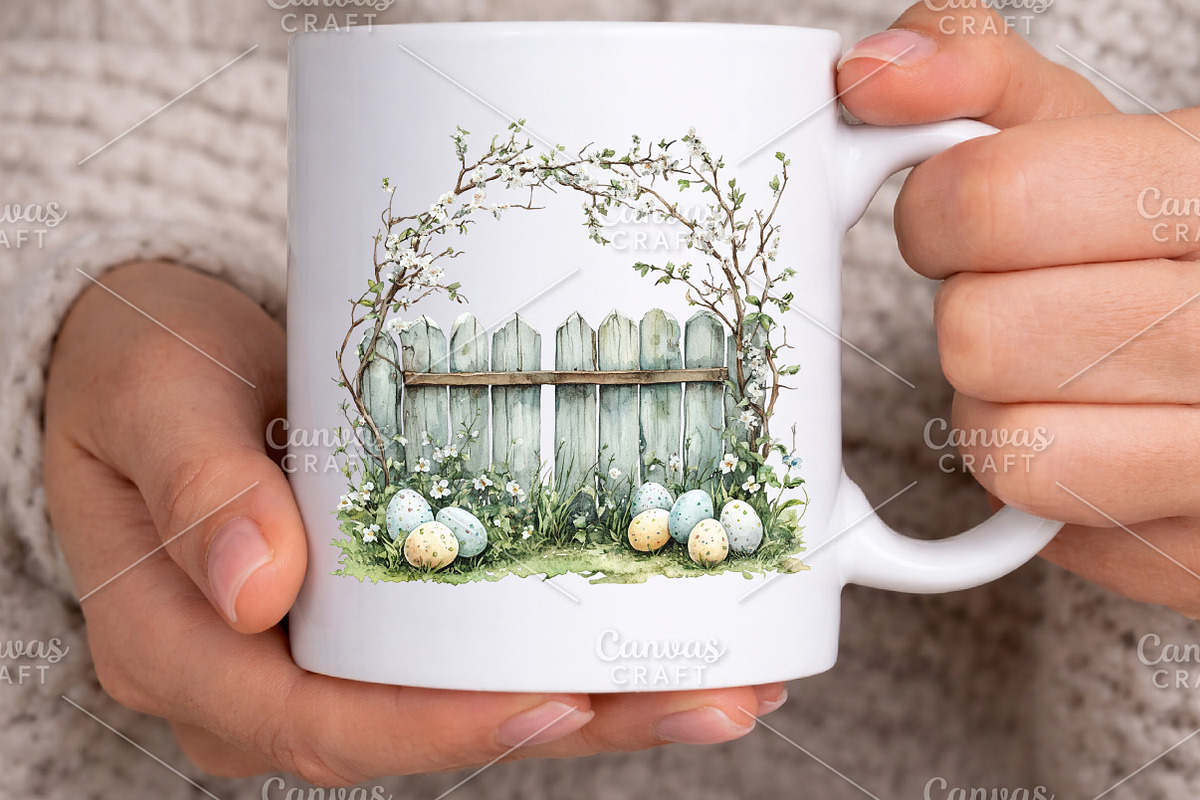 Easter Spring Fence Clipart PNG, an Illustration by Canvas Craft (Photo 7 of 7)