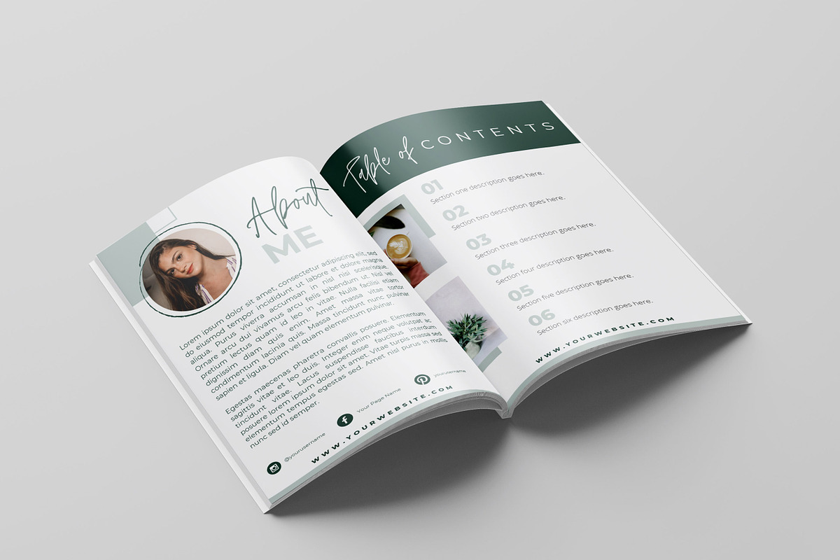 eBook Template for Canva | Green, a Magazine Template by Thirty One Palms Studio (Photo 2 of 11)