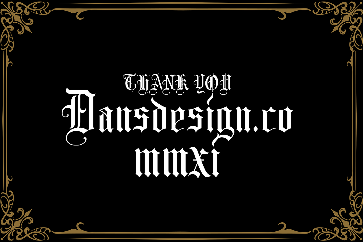 Monshiner, a Blackletter Font by dansdesign (Photo 7 of 7)