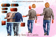 We Are Family, Watercolor Clipart, a Person Illustration by ArtedeCatrin (Thumbnail 4 of 10)