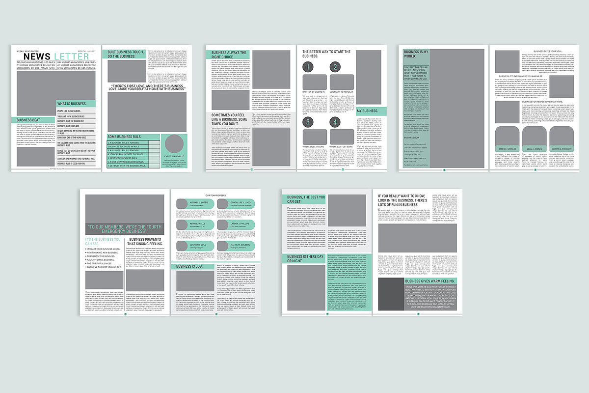 Newsletter InDesign Template, a Brochure Template by ROJI CREATOR (Photo 7 of 7)