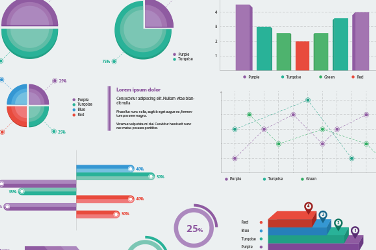 Flat Infographic Elements Collection preview 4