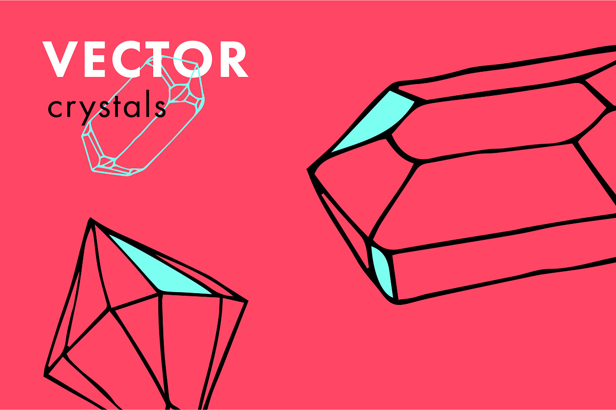 Summer Crystal Vector Set, an Object Graphic by Schreibikus