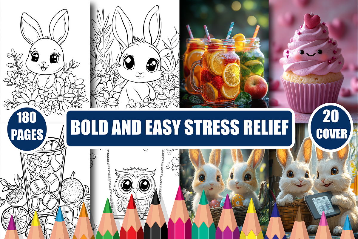 Bold And Easy Stress Relief Coloring, an Illustration by Design Home (Photo 1 of 3)