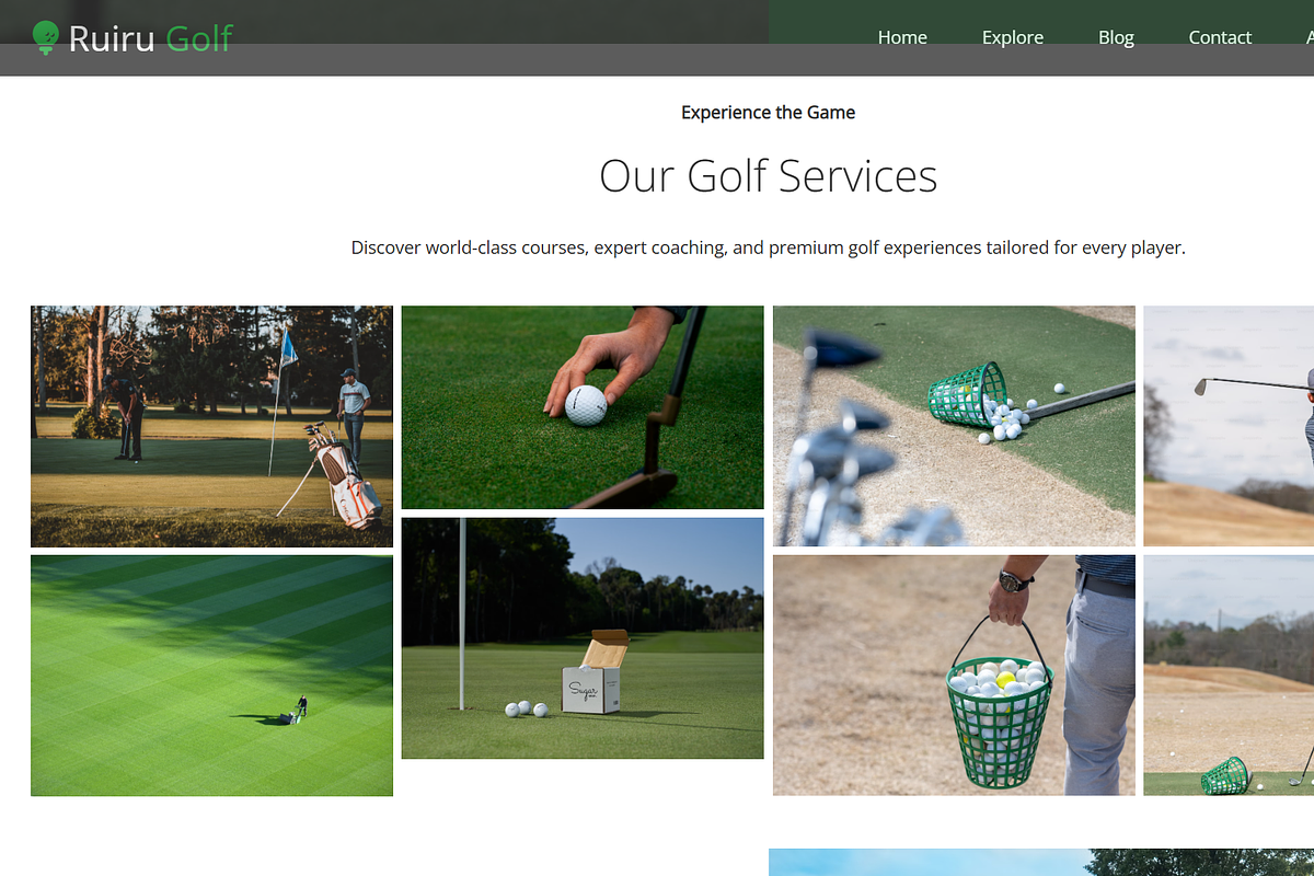 RuiruGolf-Golf Website Template, a HTML Template by NomaTemplates (Photo 6 of 13)