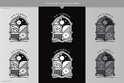 Ex Libris Bookplate Window Vector, an Education Illustration by Tovarkovdesign (Thumbnail 2 of 5)