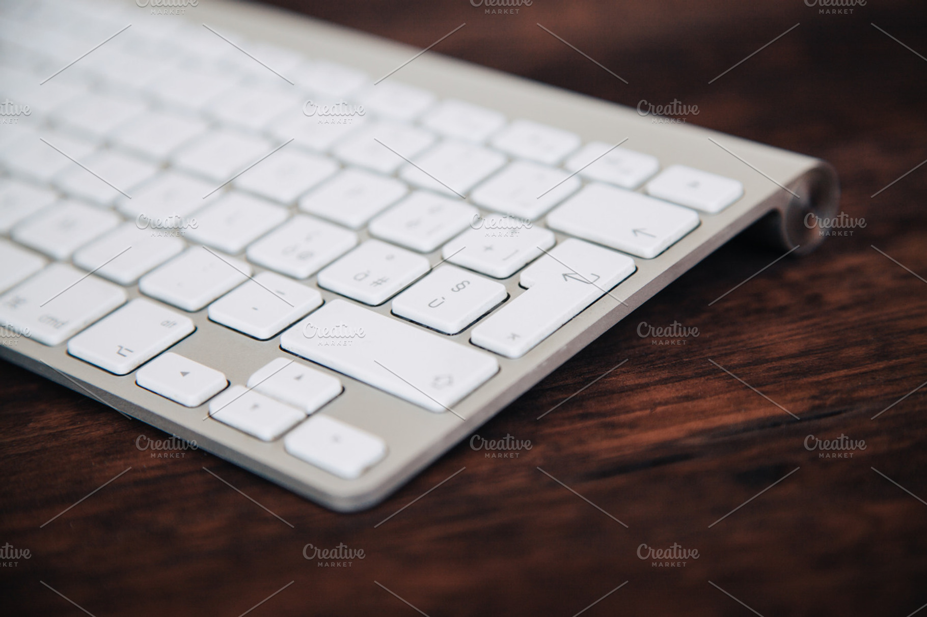 White keyboard containing keyboard, white, and apple, a Technology Photo by daniel.nanescu