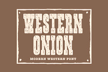 Western Onion Font - Serif Font