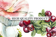 Berries & Mushrooms Clipart, an Illustration by Budogoshch (Thumbnail 4 of 7)