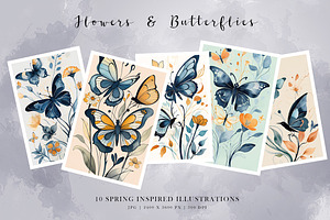 Flowers And Butterflies