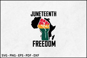 Juneteenth Freedom Africa Map SVG, an Object Graphic by BeeCraftR