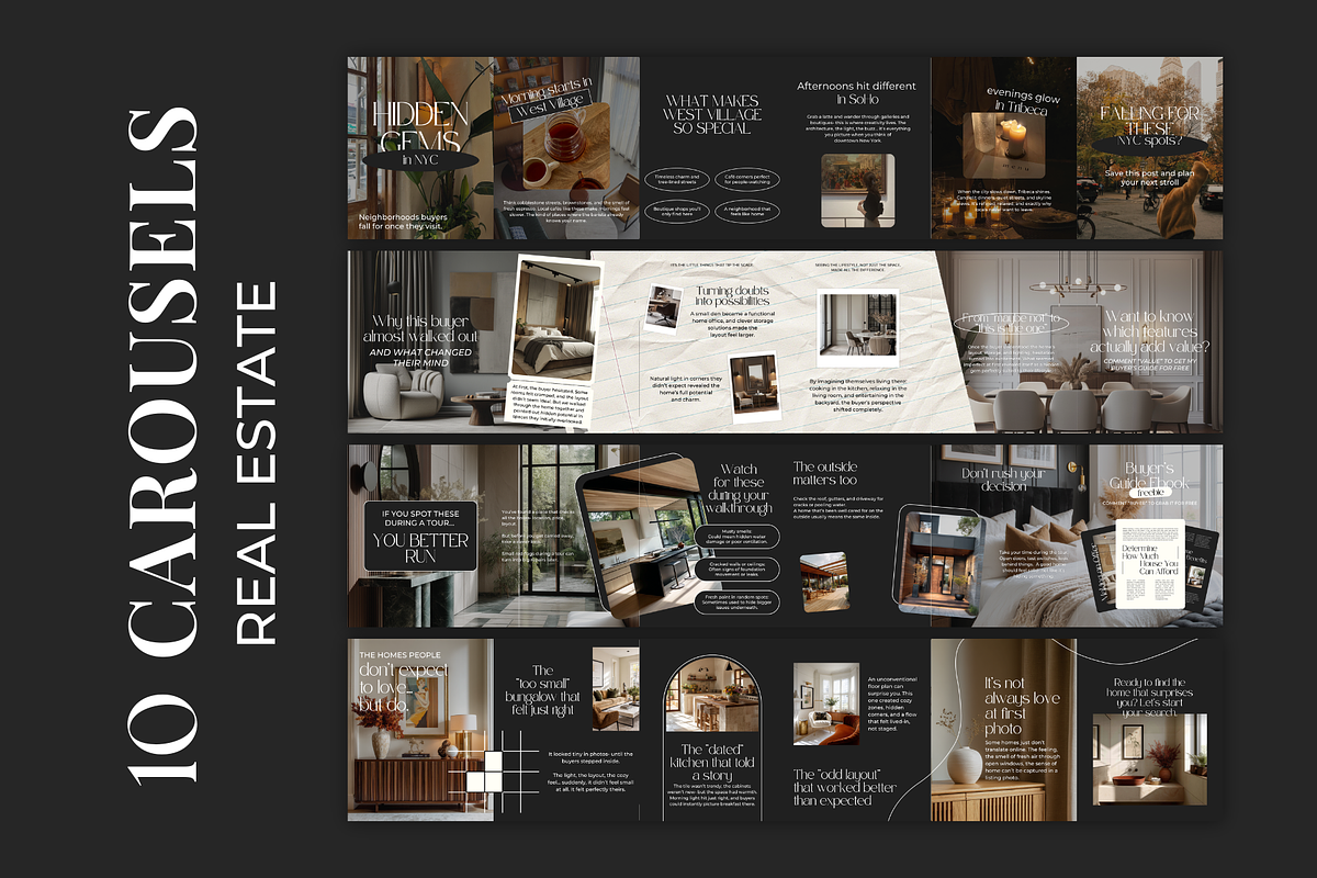 Real Estate Carousels and Captions for Instagram