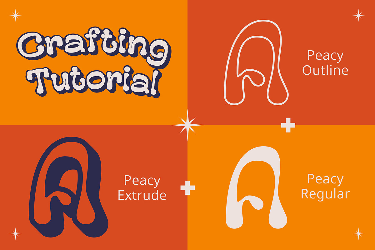 Peacy 3D, a Sans Serif Font by Craft Supply Co. (Photo 5 of 8)