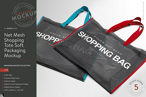 Nylon Net Mesh Shopping Tote Mockup