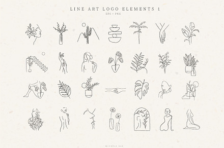 Logo Elements Feminine, a Work Illustration by Michèle Kae