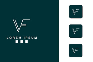 VF ,FV,V ,F Abstract Letters Logo Mo