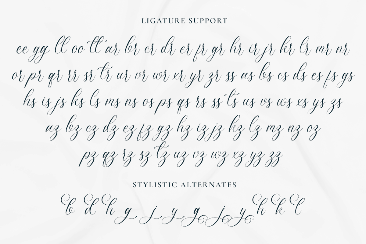 Luxuryone Calligraphy, a Script Font by RockboyStd (Photo 10 of 12)