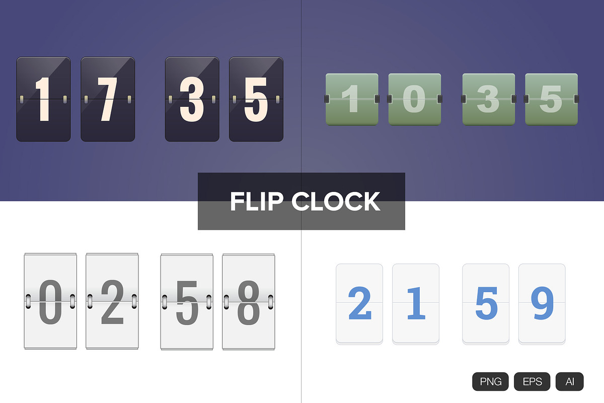 Flip Clock, a Templates & Theme by Cubicthemes