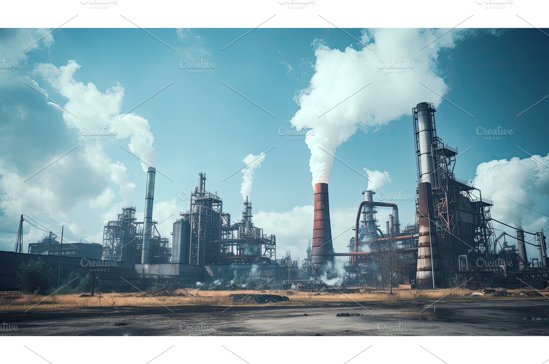 industrial steel Cement Factory ai, an Architecture Photo by pikepicture