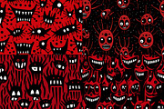 20 Seamless Red and Black Horror Set, a Pattern Graphic by Nordic Design (Thumbnail 7 of 9)