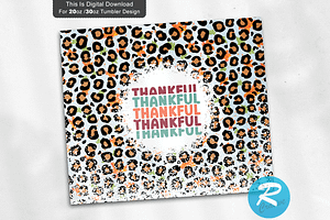 Thankful Leopard Tumbler