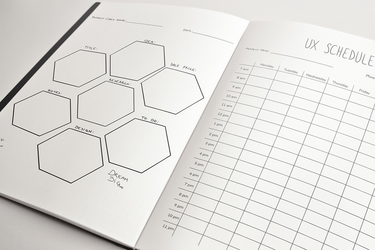 15 Hand Drawn UX Design Planners, a Graphic by Character (Photo 6 of 11)