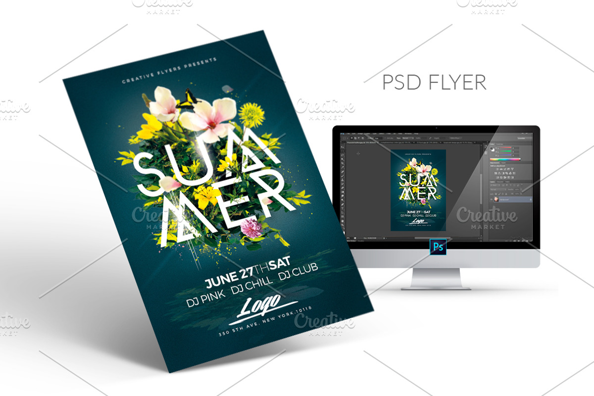 Summer Party | Psd Flyer Template, a Flyer Template by Rome B Creation (Photo 2 of 2)