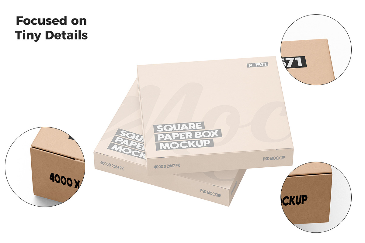 Kraft Square Box Mockup, a Packaging Mockup by Ram Studio (Photo 13 of 14)