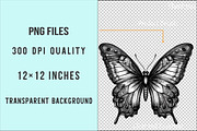 Butterflies Clipart PNG, an Illustration by SinaCreation (Thumbnail 4 of 5)