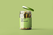 Pickle Jar Mockup, a Packaging Mockup by MockupFree.Net (Thumbnail 4 of 5)