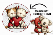 Whimsical Valentine Animal Couples C, an Illustration by Libby Wishes (Thumbnail 5 of 7)