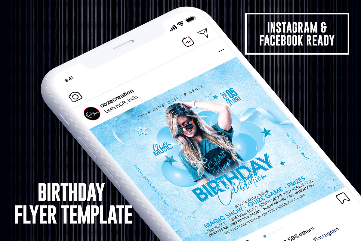 Birthday Party Flyer Template, a Templates & Theme by MithilaCreation (Photo 4 of 5)