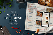 Modern Food Menu Set, a Print Template by The Savory Directors (Thumbnail 1 of 4)
