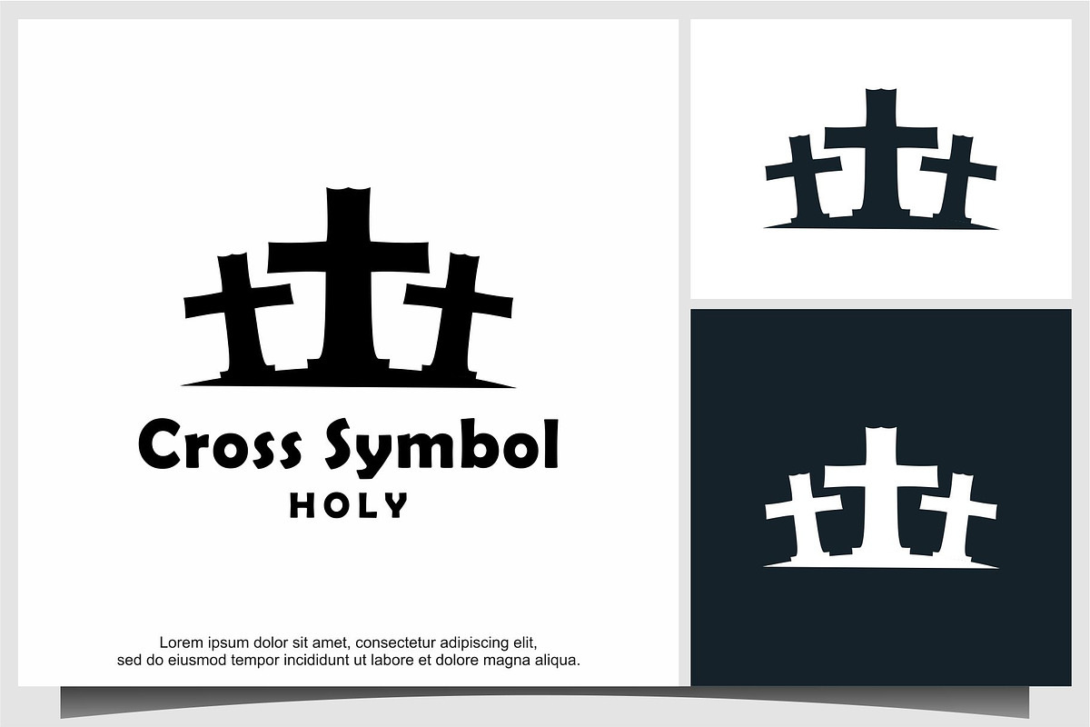 cross symbol holy logo design, a Branding & Logo Template by ebinta99