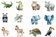 watercolor Animals clipart, an Illustration by Designworld (Thumbnail 2 of 5)