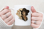 Retro Western Cowgirl PNG, an Illustration by Sublimation Artist (Thumbnail 6 of 6)