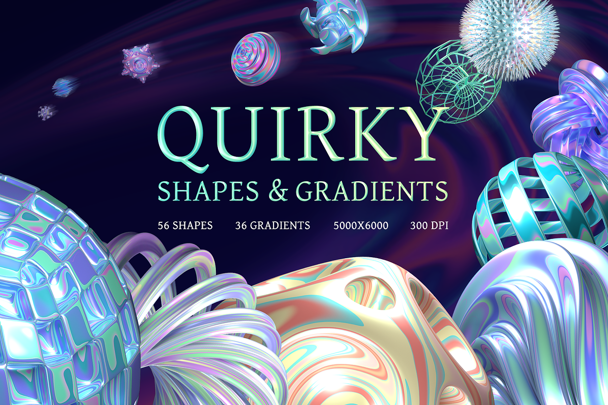 Quirky shapes and gradients, an Object Graphic by Fox's Monday (Photo 1 of 13)