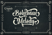 Bohemian Melody, a Script Font by Allmostudio (Thumbnail 1 of 9)
