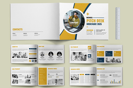 Pitch Deek Template  Landscape, a Brochure Template by ContestDesign