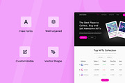 NFT Marketplace Web Design, a Wireframe Template by INSPR STD (Thumbnail 5 of 6)