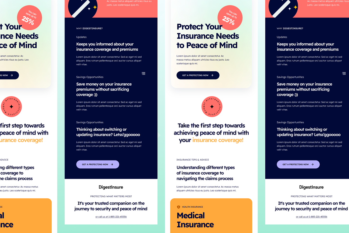 Insurance Email Newsletter, a Templates & Theme by SquidPixey (Photo 5 of 6)
