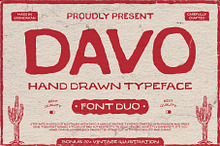 DAVO - HAND DRAWN TYPEFACE