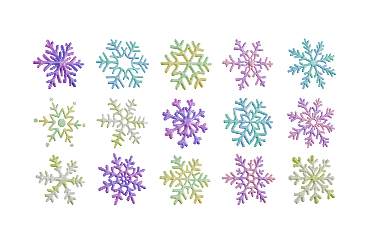 Snowflakes Asset, an Object 3D Model by graphicook (Photo 2 of 2)