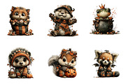 Cute Whimsical Halloween Clipart, a Seasonal Illustration by CreationArt (Thumbnail 5 of 6)
