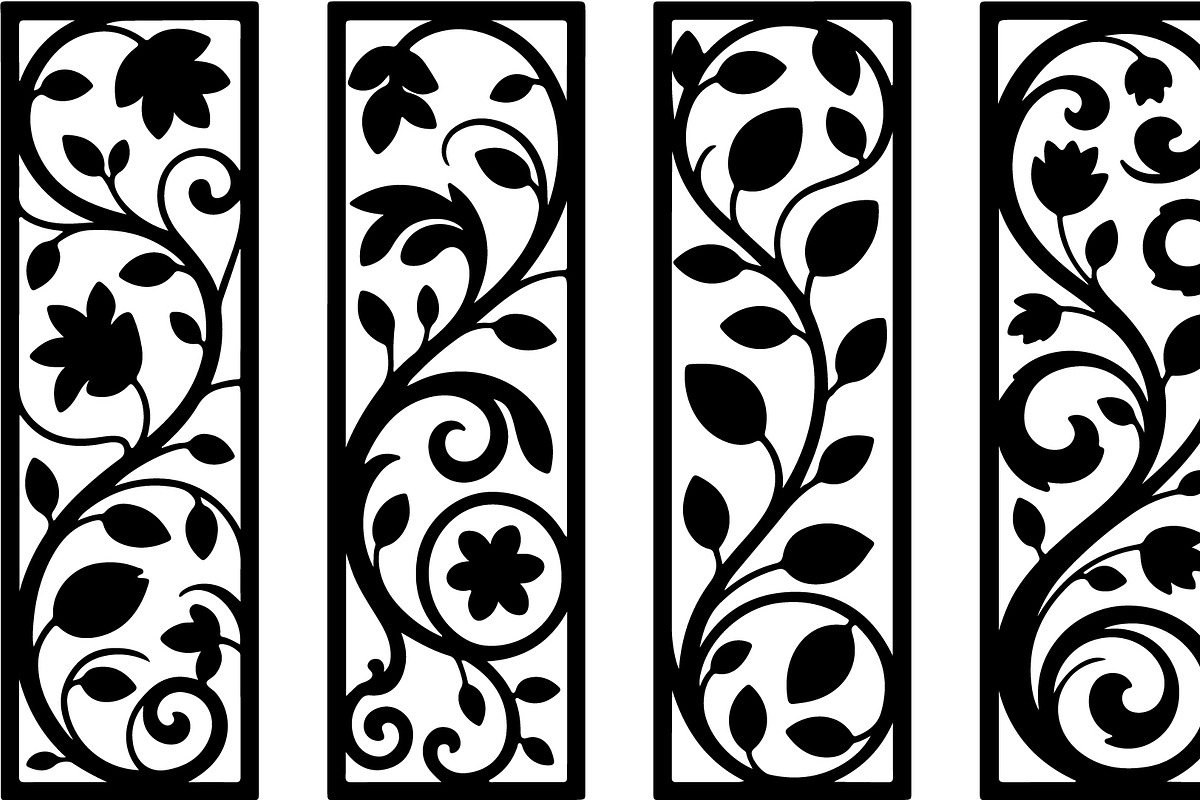Laser Cut Ornamental Floral Border, a Decorative Illustration by himelgfx (Photo 5 of 19)